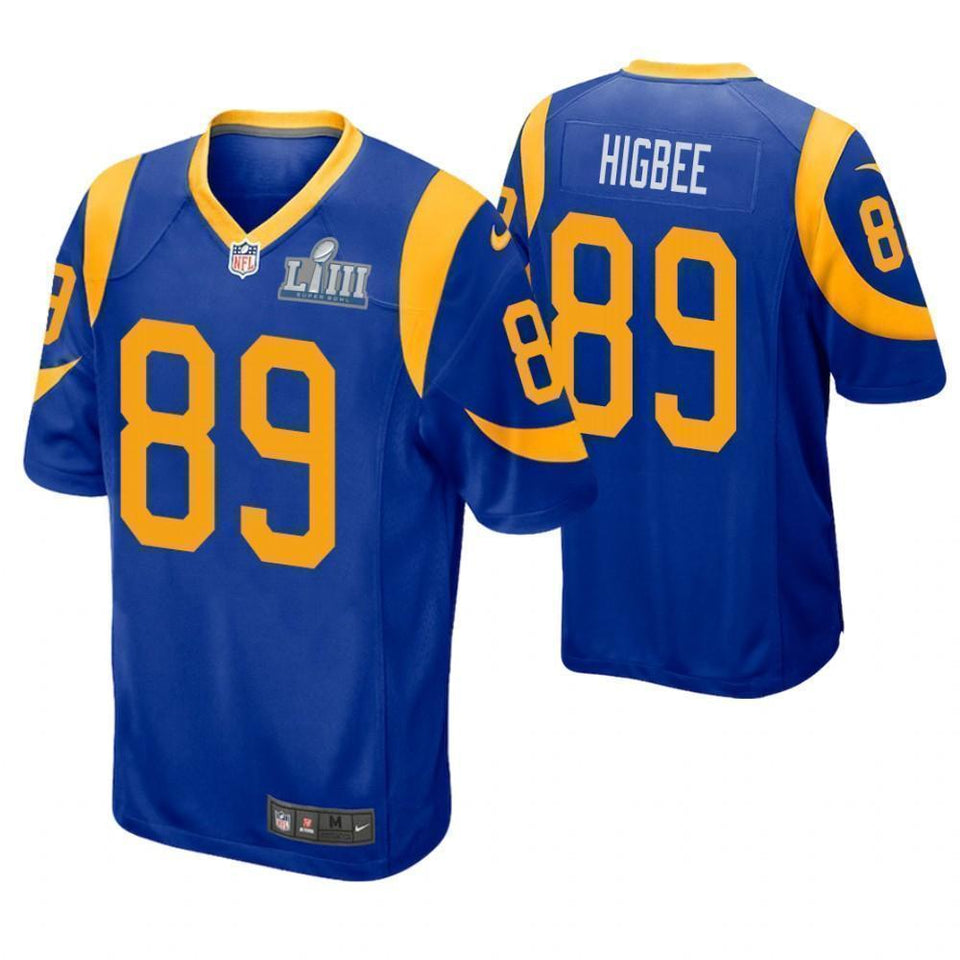 Tyler Higbee Los Angeles Rams Super Bowl LIII Game Jersey