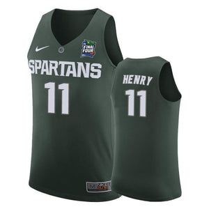 Aaron Henry Michigan State Spartans 2019 Final Four Basketball Jersey - Green