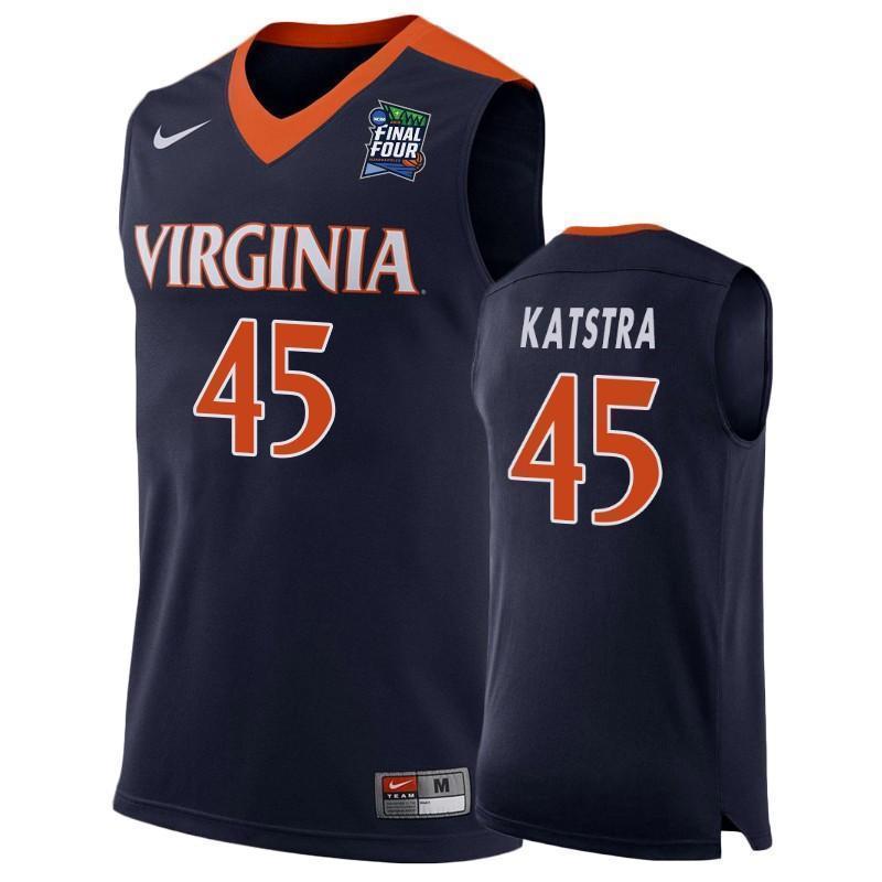 Austin Katstra Virginia Cavaliers 2019 Final Four Basketball Jersey - Navy