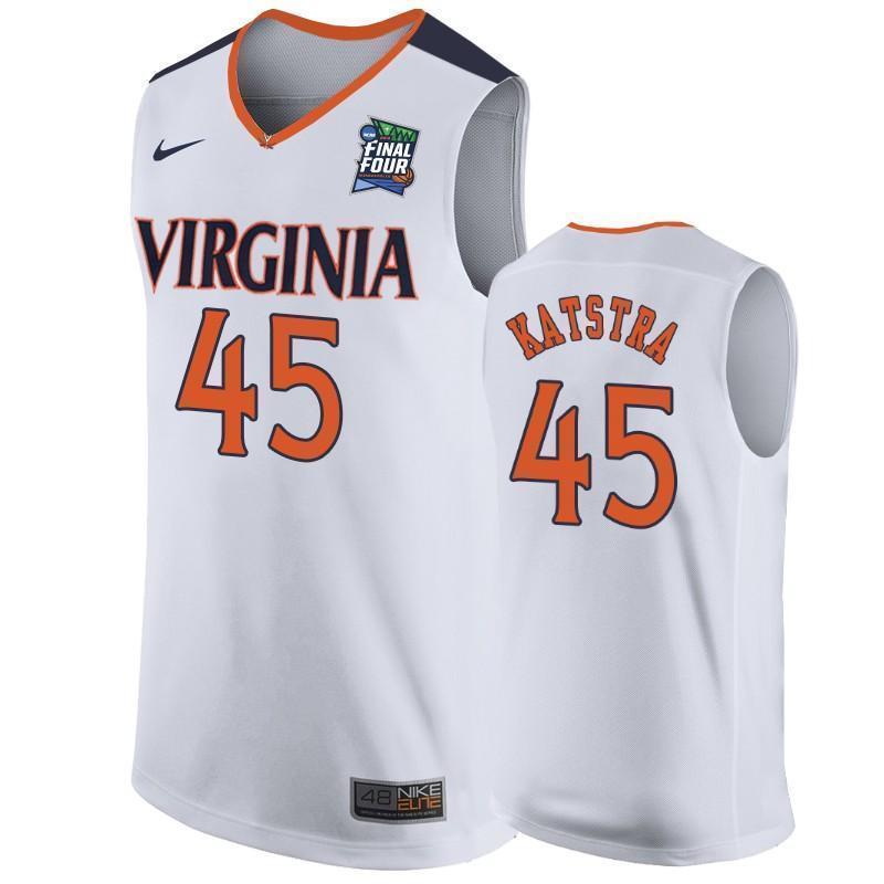 Austin Katstra Virginia Cavaliers 2019 Final Four Basketball Jersey - White