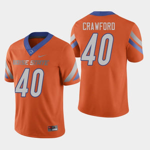 Tyrone Crawford Boise State Broncos Football Jersey - Orange