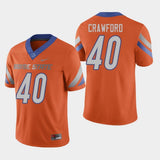 Tyrone Crawford Boise State Broncos Football Jersey - Orange