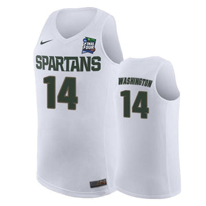 Brock Washington Michigan State Spartans 2019 Final Four Basketball Jersey - White