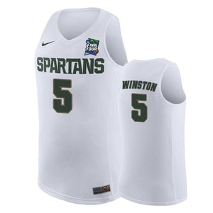 Cassius Winston Michigan State Spartans 2019 Final Four Basketball Jersey - White