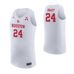 Breaon Brady Houston Cougars Basketball Jersey - White