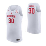 Caleb Broodo Houston Cougars Basketball Jersey - White