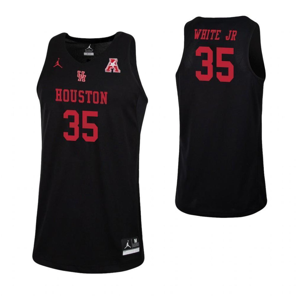 Fabian White Jr Houston Cougars Basketball Jersey - Black