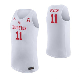 Nate Hinton Houston Cougars Basketball Jersey - White