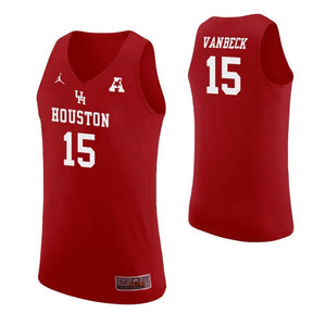 Neil VanBeck Houston Cougars Basketball Jersey - Red
