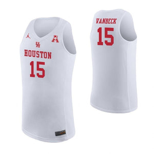 Neil VanBeck Houston Cougars Basketball Jersey - White
