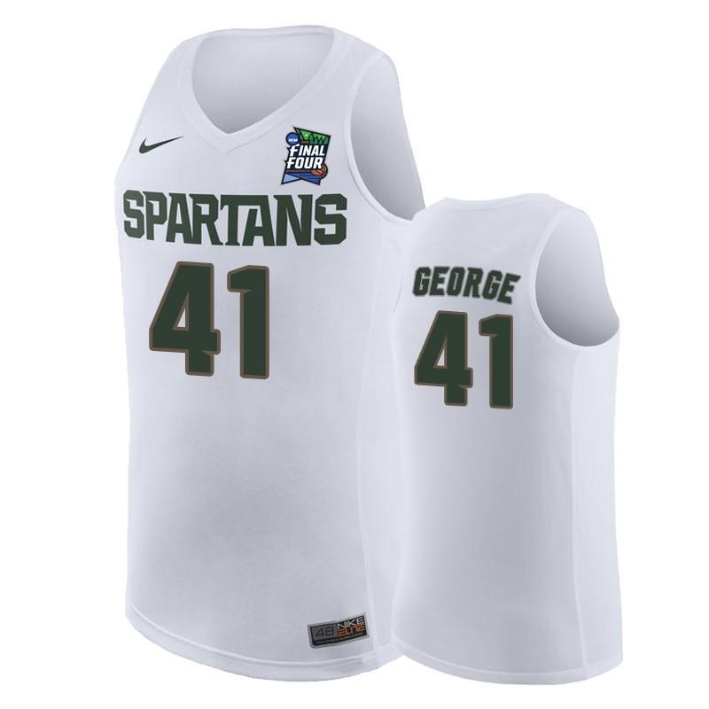 Conner George Michigan State Spartans 2019 Final Four Basketball Jersey - White