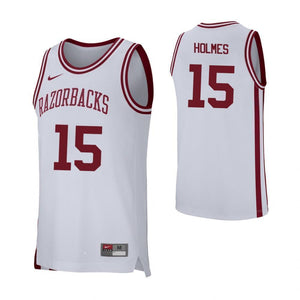 Jonathan Holmes Arkansas Razorbacks Basketball Jersey - White