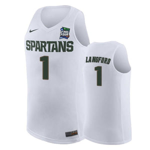 Joshua Langford Michigan State Spartans 2019 Final Four Basketball Jersey - White