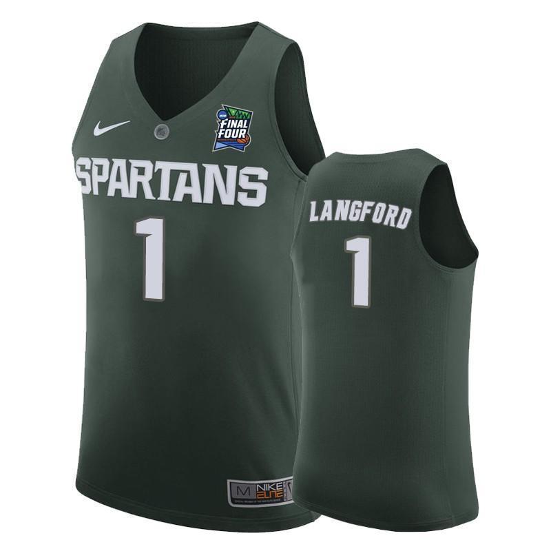 Joshua Langford Michigan State Spartans 2019 Final Four Basketball Jersey - Green