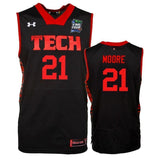 Khavon Moore Texas Tech Red Raiders 2019 Final Four Basketball Jersey - Black