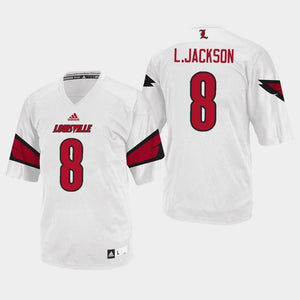 Lamar Jackson Louisville Cardinals Football Jersey - White