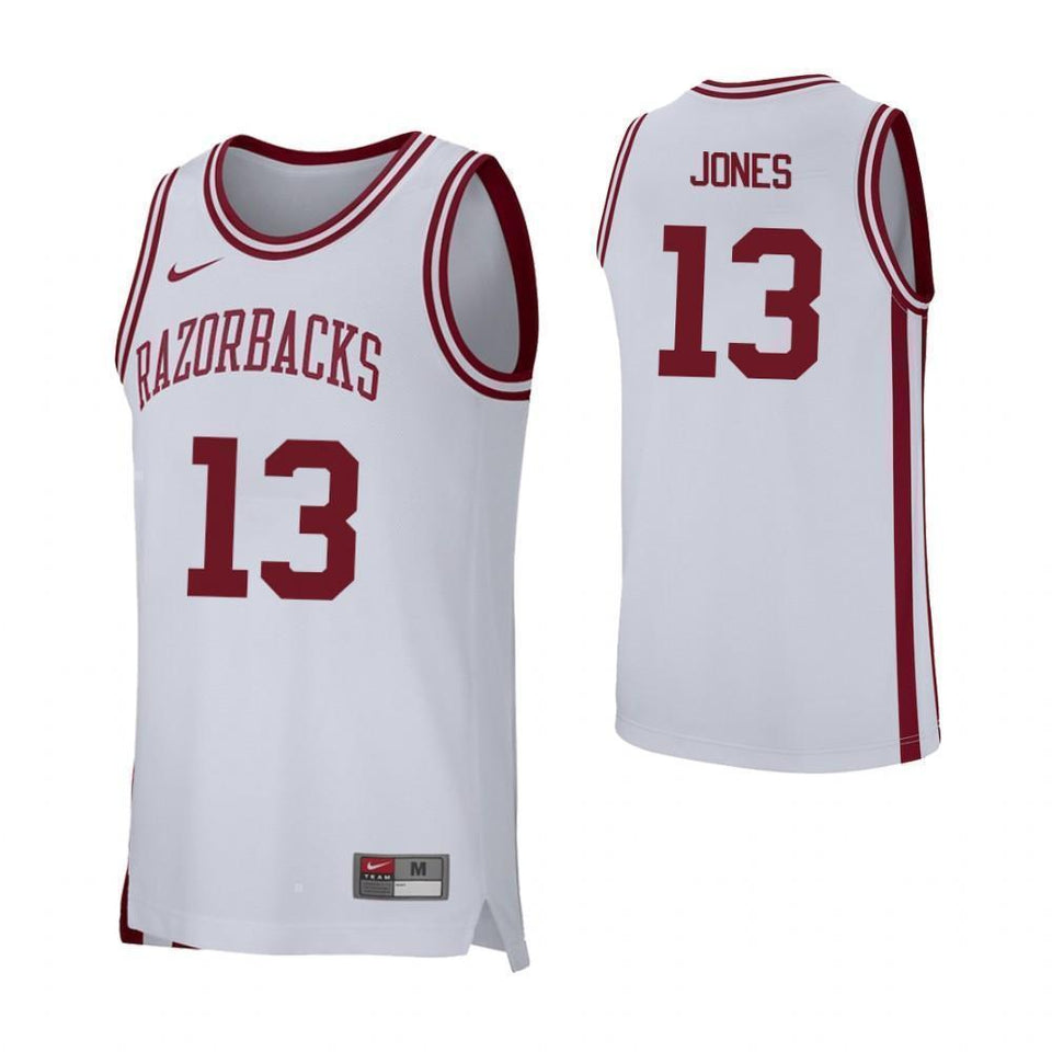 Mason Jones Arkansas Razorbacks Basketball Jersey - White