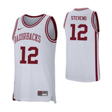 Ty Stevens Arkansas Razorbacks Basketball Jersey - White