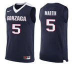 Alex Martin Gonzaga Bulldogs Basketball Jersey-Navy