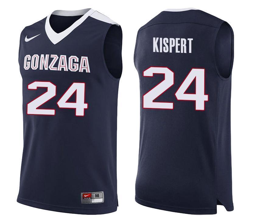 Corey Kispert Gonzaga Bulldogs Basketball Jersey-Navy