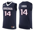 Jacob Larsen Gonzaga Bulldogs Basketball Jersey-Navy