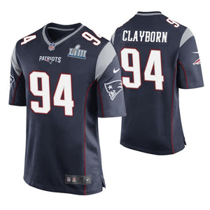 Adrian Clayborn New England Patriots Super Bowl LIII Game Jersey