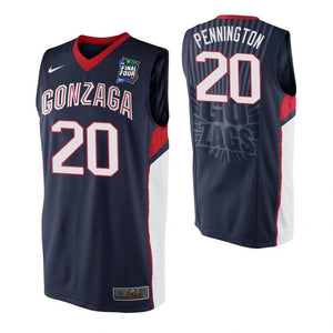Paul Pennington Gonzaga Bulldogs 2019 Final Four Basketball Jersey - Blue