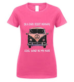 Volkswagen hippie car on the dark desert highway cool wind in my hair T shirt