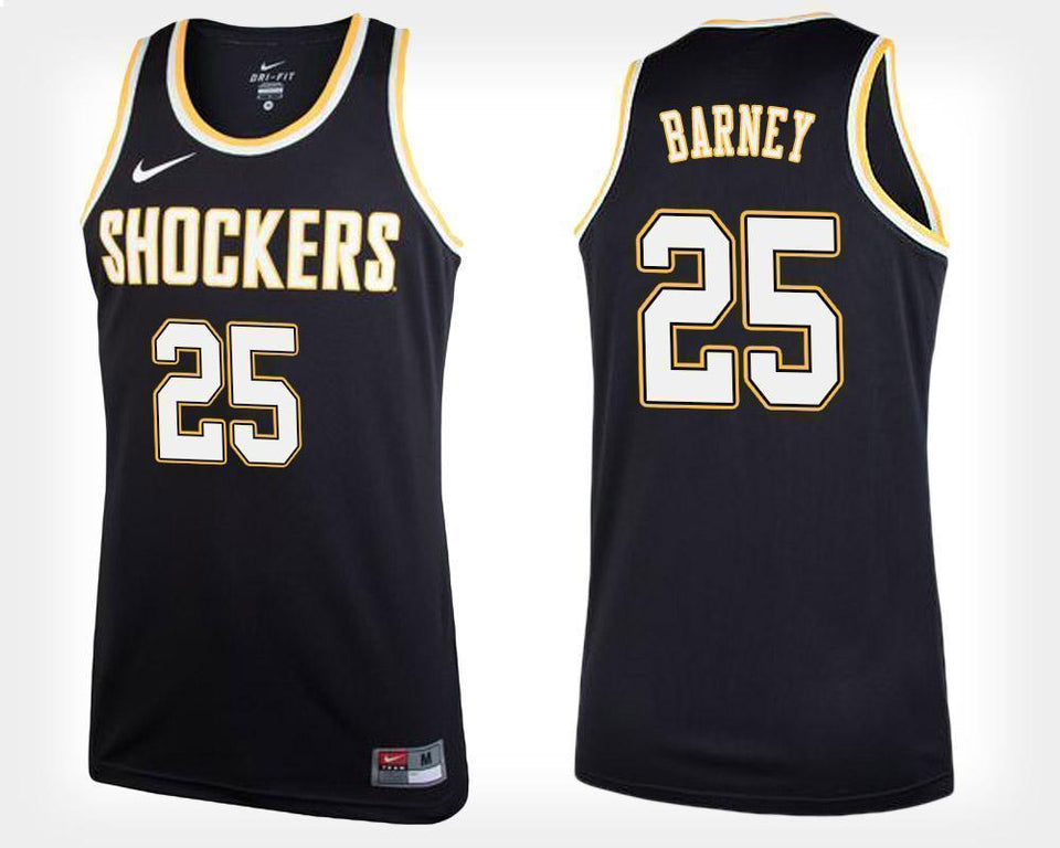 Brett Barney Wichita State Shockers Basketball Jersey-Black