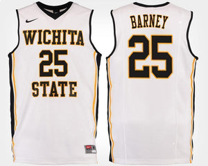 Brett Barney Wichita State Shockers Basketball Jersey-White