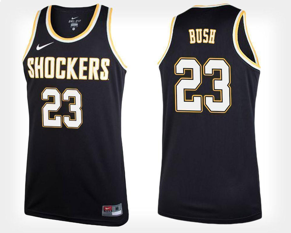 Brycen Bush Wichita State Shockers Basketball Jersey-Black