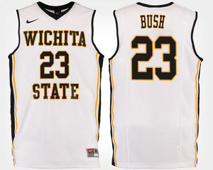 Brycen Bush Wichita State Shockers Basketball Jersey-White