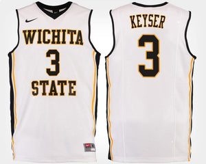 C.J. Keyser Wichita State Shockers Basketball Jersey-White