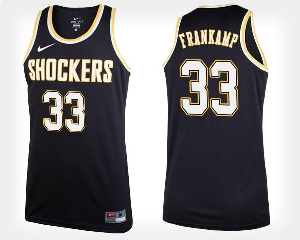 Conner Frankamp Wichita State Shockers Basketball Jersey-Black