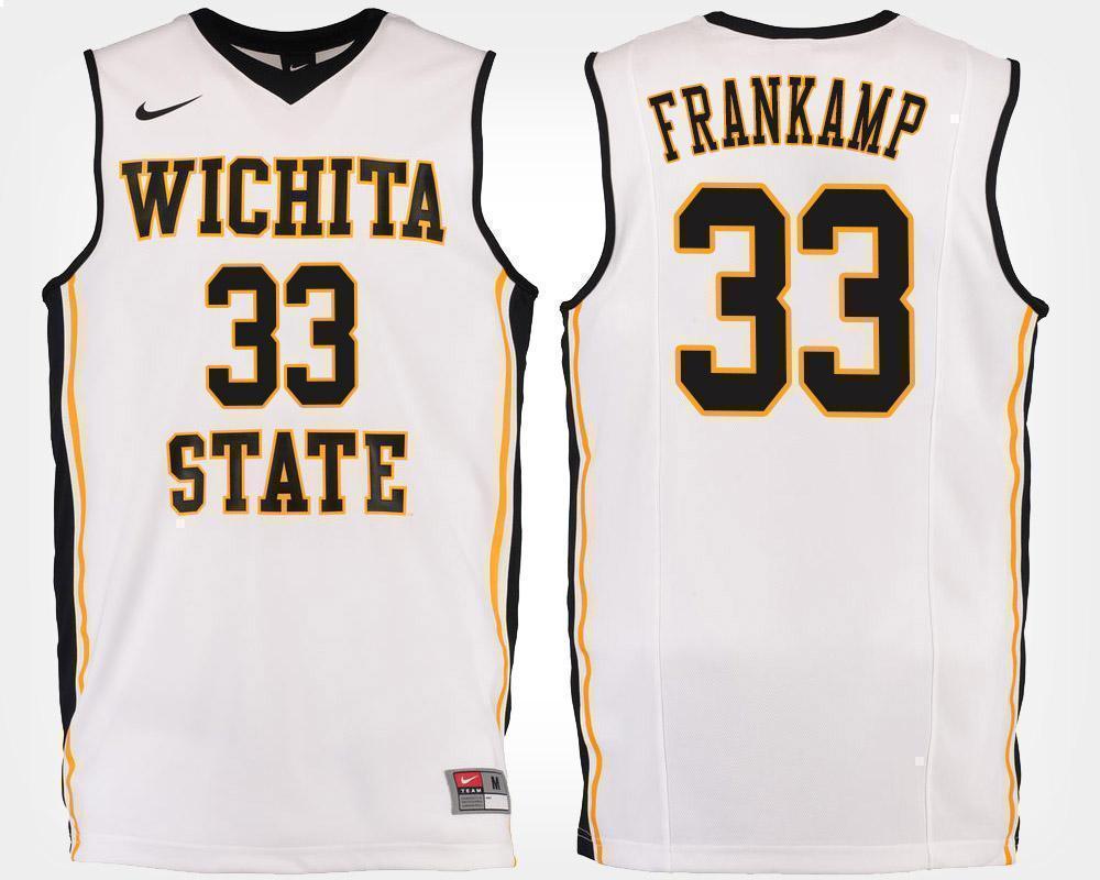 Conner Frankamp Wichita State Shockers Basketball Jersey-White