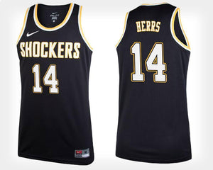Jacob Herrs Wichita State Shockers Basketball Jersey-Black
