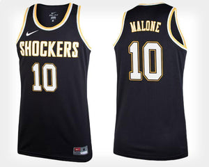 Kaelen Malone Wichita State Shockers Basketball Jersey-Black
