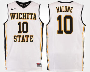 Kaelen Malone Wichita State Shockers Basketball Jersey-White