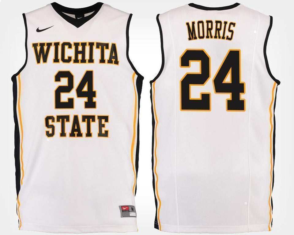 Shaquille Morris Wichita State Shockers Basketball Jersey-White
