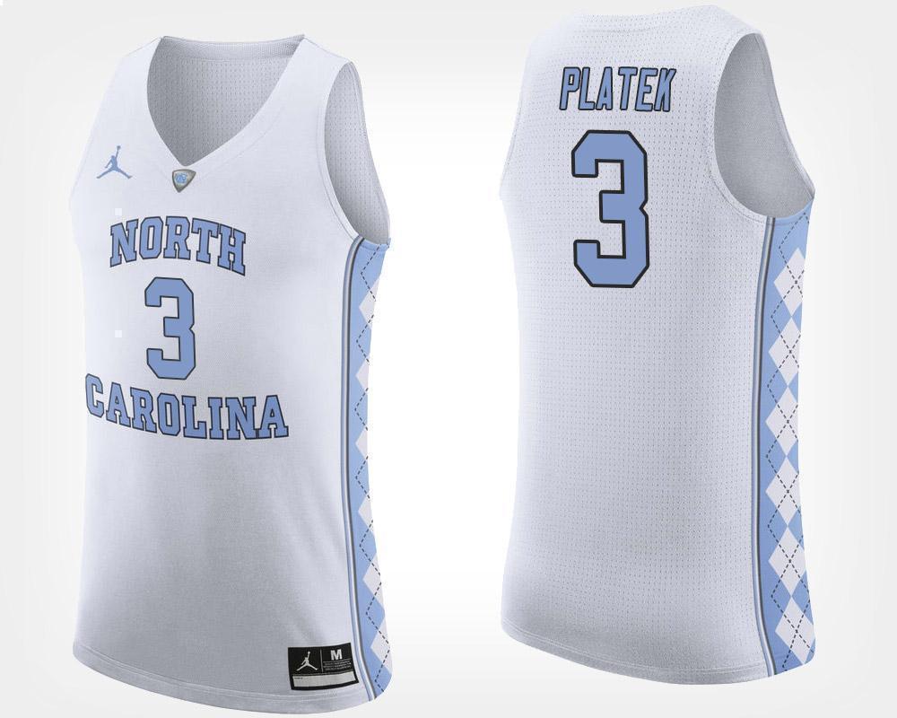 Andrew Platek North Carolina Basketball Jersey - White