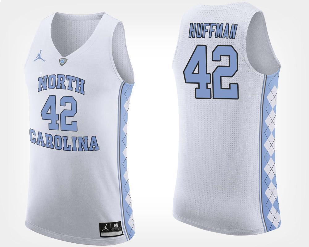 Brandon Huffman North Carolina Basketball Jersey - White