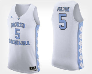 Jalek Felton North Carolina Basketball Jersey - White