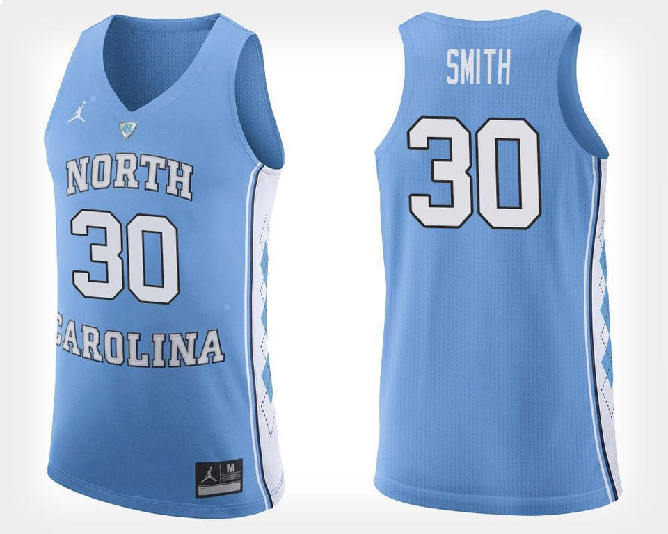 K.J. Smith North Carolina Basketball Jersey - Light Blue