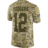 Aaron Rodgers Green Bay Packers Game Jersey Camo