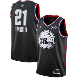 Philadelphia 76ers #21 Joel Embiid 2019 ALL STAR Swingman Jersey