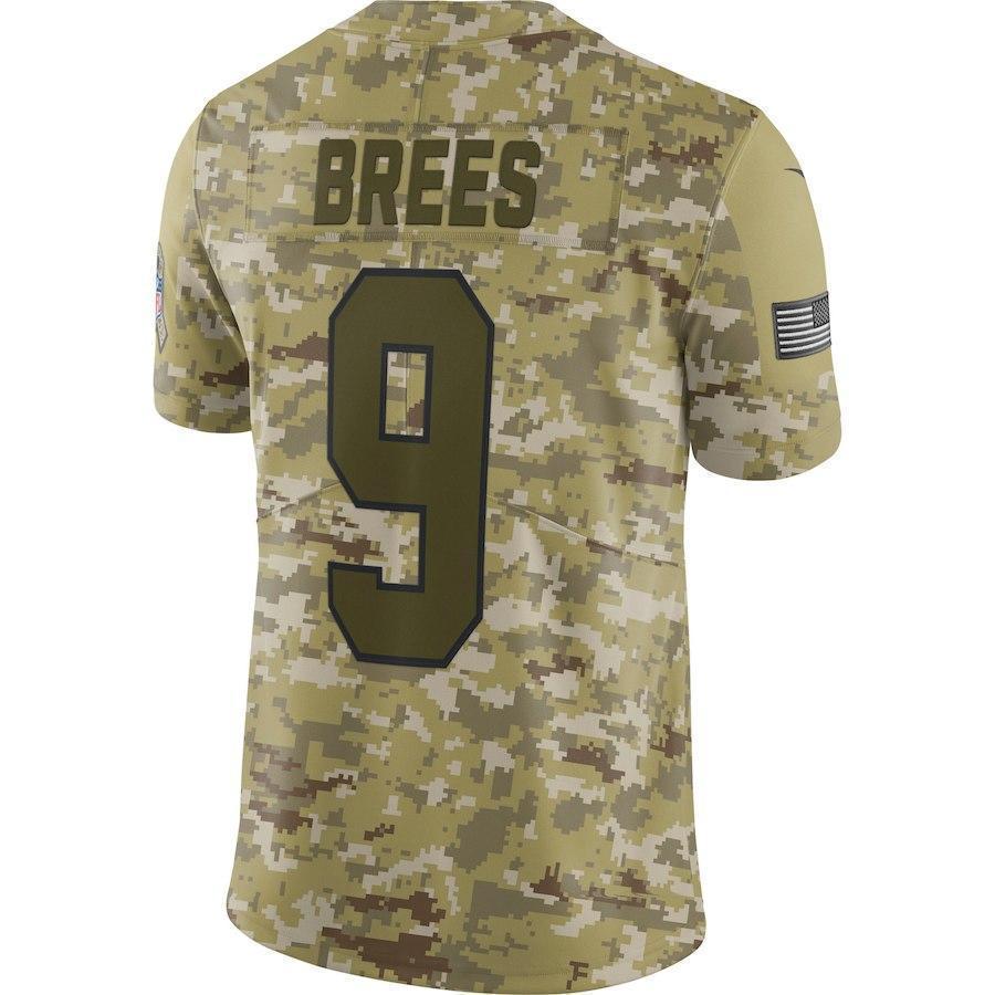 Drew Brees New Orleans Saints Game Jersey Camo