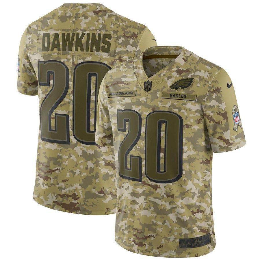Brian Dawkins Philadelphia Eagles Game Jersey Camo
