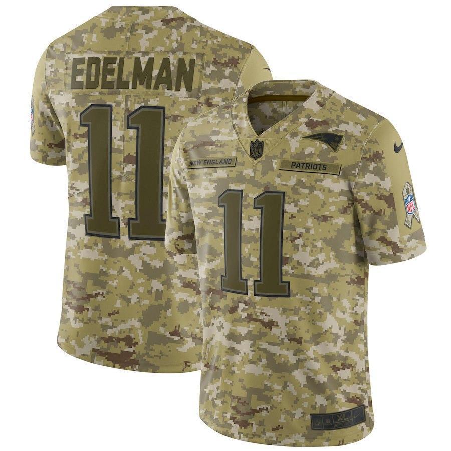 Julian Edelman New England Patriots Game Jersey Camo