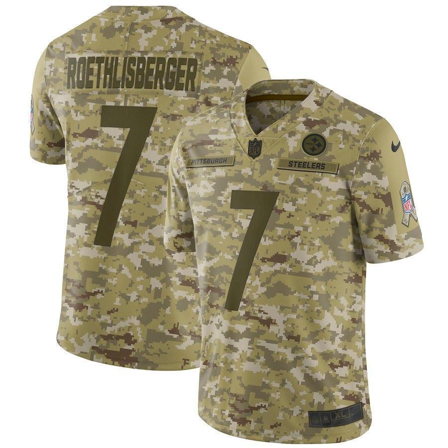 Ben Roethlisberger Pittsburgh Steelers Game Jersey Camo