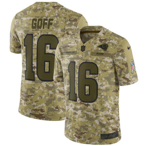 Jared Goff Los Angeles Rams Game Jersey Camo